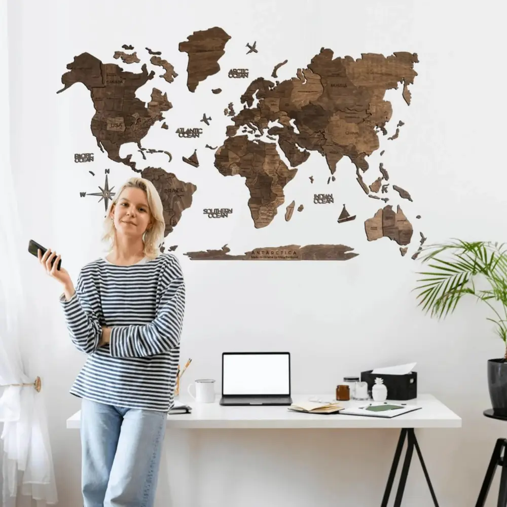 Thoughtful wooden map gift