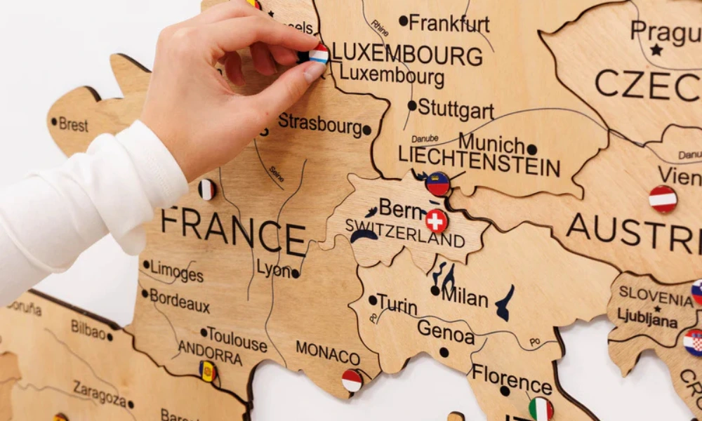 Europe Wooden Maps