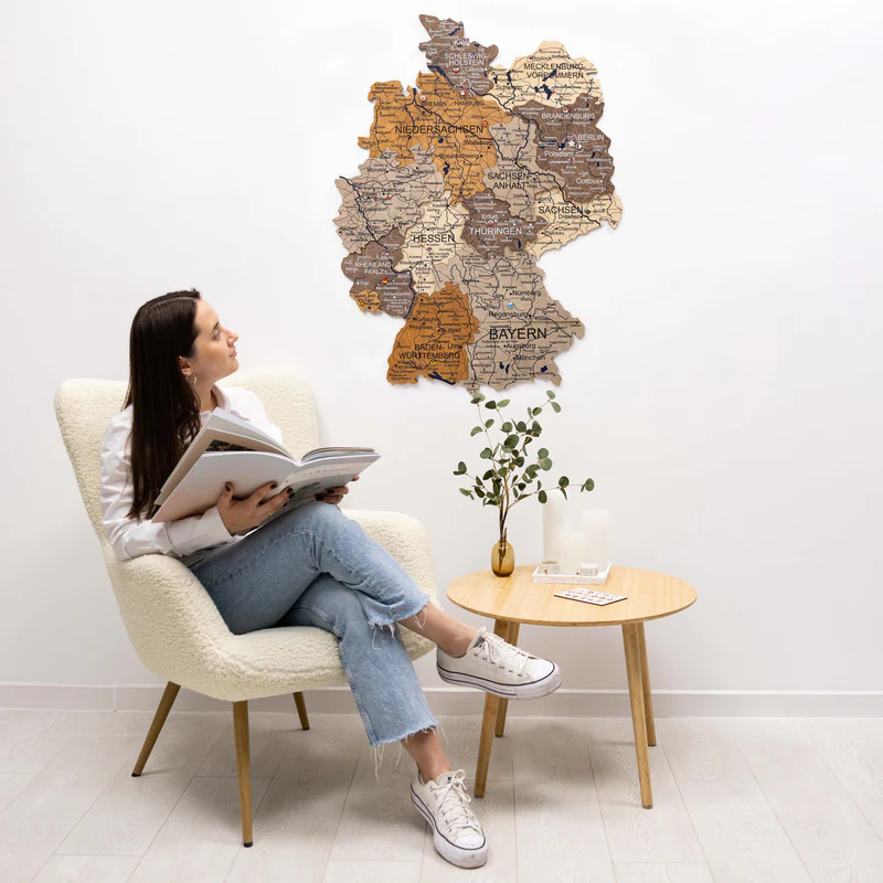 Germany Wooden Maps