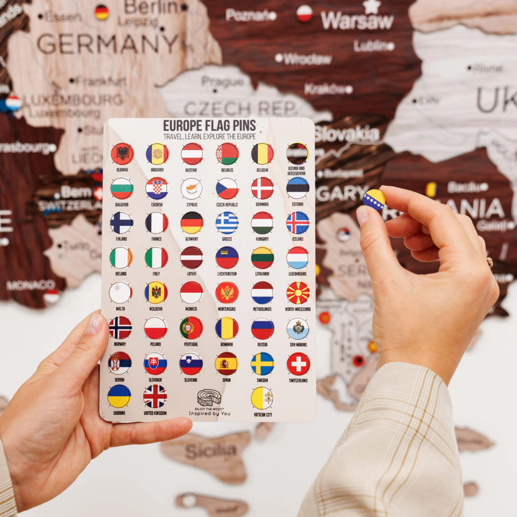 3D Europe Maps Decor for Wall