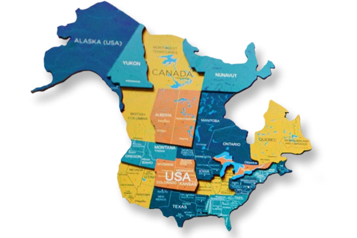 Colored Puzzle Map - Prime