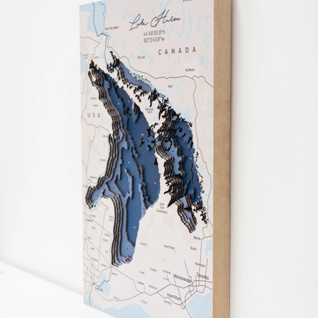 Lake Maps for Home Art