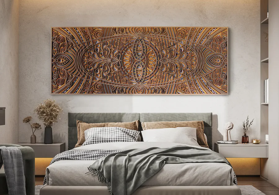 wall art above bed bedroom ideas
