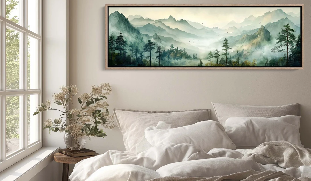 landscape wall art for bedroom